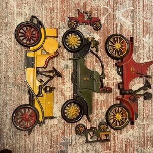 Vintage Sexton Cast Metal Plaques Wall Hangers Antique Model Cars. USA